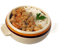 cazuela de pollo del bosque