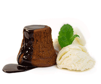 volcán de dulce de leche